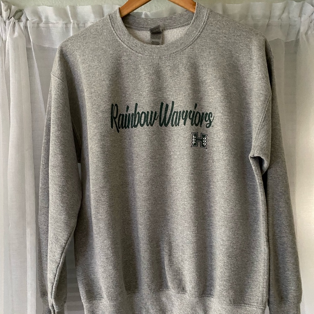 Gray University of Hawaii Rainbow Warriors Crewneck